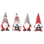 Lot de 4 nains de nol en peluche faits  la main, poupe sudoise tomte, renne, dcoration de nol  ...