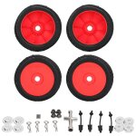 Lot de 4 pneus de rechange pour camion court rc traxxas slash 1 / 10, rouge