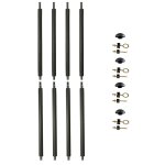 Lot de 4 poteaux de filet de s�curit� Ø25mm pour trampolines avec mousse, visserie et capuchon (longueur ...