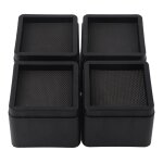 Lot de 4 rehausseurs de lit empilables et r�sistants, noirs, carr�s, imperm�ables et anti - insectes, ...