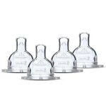 Lot de 4 tétines plates dodie sensation - débit 2 Lot de 4 tétines plates dodie sensation - débit 2
