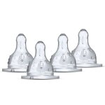 Lot de 4 tétines rondes dodie initiation - débit 4 Lot de 4 tétines rondes dodie initiation - débit 4