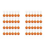 Lot de 48 porte - cls de basket - ball, mini porte - cls balle anti - stress de basket - ball, porte ...