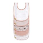 Lot 5 bavoirs eponge impermables rose