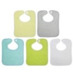 Lot de 5 bavoirs naissance multicolore (20x25 cm) - babycalin