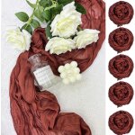 Lot de 5 chemin de table 90x400cm, chemin de table tissu, nappe de table pour dcoration mariage boheme, ...