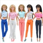 Lot de 5 ensembles de vtement 5 hauts + 5 pantalons + 5 paires chaussures accessoire dcoration pour ...