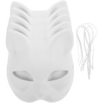 Lot de 5 masques blancs pour chat - masques d'art diy vide - masques en papier simples pour d�corer la ...