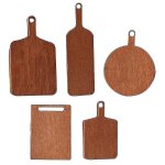 Lot de 5 mini - planches � d�couper en bois pour maisons de poup�es ¿ d�coration et jouet charmants ...