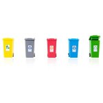 Lot de 5 mini poubelles pour dcoration de maison de poupe ¿ accessoires pour micro - paysage et table ...
