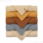 Lot de 5 mouchoirs carr�s pour b�b�, serviette pour le visage, pour nouveau - n�, 30x30cm, gaze douce ...