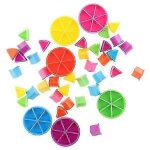 Lot de 5 pi�ces de 42 pi�ces de jeu trivial pursuit, quartiers de tarte pour fractions math�matiques, ...