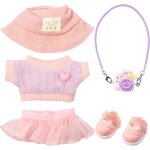 Lot de 5 vêtements de poupée en peluche de 15 / 16 cm - vêtements et accessoires - tenue tendance - comprend ... Lot de 5 vêtements de poupée en peluche de 15 / 16 cm - vêtements et accessoires - tenue tendance - comprend ...