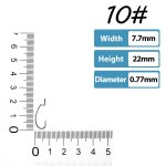 Lot de 50 hameçons en acier a haute teneur en carbone pour la pêche au bar, crochets a manivelle, appât ... Lot de 50 hameçons en acier a haute teneur en carbone pour la pêche au bar, crochets a manivelle, appât ...