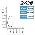 Lot de 50 hameçons en acier a haute teneur en carbone pour la pêche au bar, crochets a manivelle, appât ... Lot de 50 hameçons en acier a haute teneur en carbone pour la pêche au bar, crochets a manivelle, appât ...