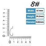 Lot de 50 hameçons en acier a haute teneur en carbone pour la pêche au bar, crochets a manivelle, appât ... Lot de 50 hameçons en acier a haute teneur en carbone pour la pêche au bar, crochets a manivelle, appât ...