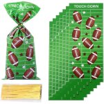 Lot de 50 petits sacs cadeaux en cellophane pour bonbons de rugby sur le thme du football, sacs cadeaux ...