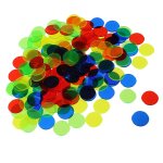 Lot de 500 pi�ces de jetons de poker translucides de 3 / 4 pouces, pour cartes de jeu de carnaval, pi�ces ...