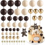 Lot de 51 dcorations de gteau en forme d'ours en peluche pour fte prnatale, fte prnatale, rvlation ...