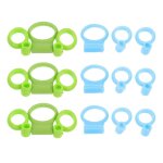 Lot de 6 anneaux pour baguettes en silicone pour enfants  outils d'apprentissage faciles pour apprendre ...