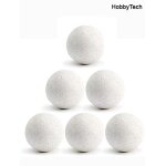 Lot de 6 balles de babyfoot en li�ge blanc hobbytech