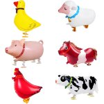 Lot de 6 ballons animaux de la ferme, ballons animaux pour enfants, ballons de ferme avec 6 styles diffrents, ...