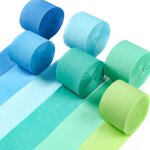 Lot de 6 banderoles en papier crépon de 150 m, lot de banderoles de fête en 6 couleurs pastel pour décorations ... Lot de 6 banderoles en papier crépon de 150 m, lot de banderoles de fête en 6 couleurs pastel pour décorations ...