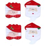 Lot de 6 bonnets de nol, bonnet de pre nol, housse de chaise, housse de sige, housse de sige) dcoration ...