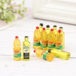Lot de 6 bouteilles d'huile d'olive en rsine pour maison de poupe, mini cabochon en rsine pour dcoration ...