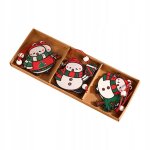 Lot de 6 dcorations de nol a suspendre en bois, etiquette cadeau, cadeau d'anniversaire, bonhomme de ...