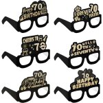 Lot de 6 lunettes de soleil en papier pour dcoration de fte d'anniversaire, accessoires de photomaton ...
