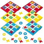 Lot de 6 mini - jeux de morpion en feutre, jeu de morpion en ville, jouet educatif (color�)