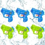 Lot de 6 pistolets a eau pour enfants - porte : 7 m - 150 ml - rservoir d'eau d't - super water soaker ...