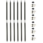 Lot de 6 poteaux de filet de scurit Ø25mm pour trampolines avec mousse, visserie et capuchon (longueur ...