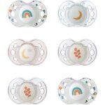 Lot de 6 sucettes nuit closer to nature classique 18 - 36 mois fille - tommee tippee