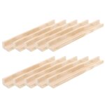 Lot de 6 supports de dominos en bois brut pour tuiles de scrabble, plateaux d'affichage de lettres en ...