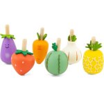 Lot de 6 toupies fruits et l�gumes