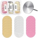 Lot de 60 disques abrasifs pour p�dicure avec forets a ongles en m�tal 25 mm embouts de rechange pour ...