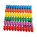 Lot de 66 pions multicolores en bois pour jeux de socit, adapts aux echecs et aux dames chinoises ...