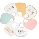 Lot de 7 bavoirs naissance - baby love pastel - trois kilos sept Lot de 7 bavoirs naissance - baby love pastel - trois kilos sept