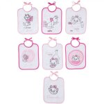 Lot de 7 bavoirs naissance - marie