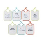 Lot de 7 bavoirs naissance messages - babycalin