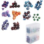 Lot de 70 d�s en acrylique a faces multiples, diff�rentes tailles, chiffres num�riques, jouet educatif ...