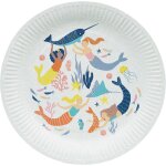 Lot de 8 assiettes en carton jetables en forme de sirne, solides, recyclables et respectueuses de l'environne ...