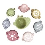Lot de 8 tasses a empiler en forme de sablier, paille de blé, baignoire d'apprentissage et d'education, ... Lot de 8 tasses a empiler en forme de sablier, paille de blé, baignoire d'apprentissage et d'education, ...