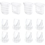 Lot de 8 valves a bec de canard et 4 membranes en silicone pour lansinoh discreet duo, eufy e10 s1 s1 ...