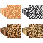 Lot de 80 serviettes de table safari avec impression animale - léopard, zèbre, girafe - pour fête d'anniversai ... Lot de 80 serviettes de table safari avec impression animale - léopard, zèbre, girafe - pour fête d'anniversai ...