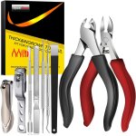 Lot de 9 pinces a ongles professionnelles pour les pieds epais et incarn�s - en acier inoxydable - pour ...