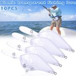 Lot de leurres minnow coulants transparents, lot de 10 pices, faux leurres durs non peints, coulants, ...