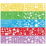 Lot de pochoirs en plastique noël et halloween pour enfants, 20 pièces, accessoires de dessin et de bricolage ... Lot de pochoirs en plastique noël et halloween pour enfants, 20 pièces, accessoires de dessin et de bricolage ...